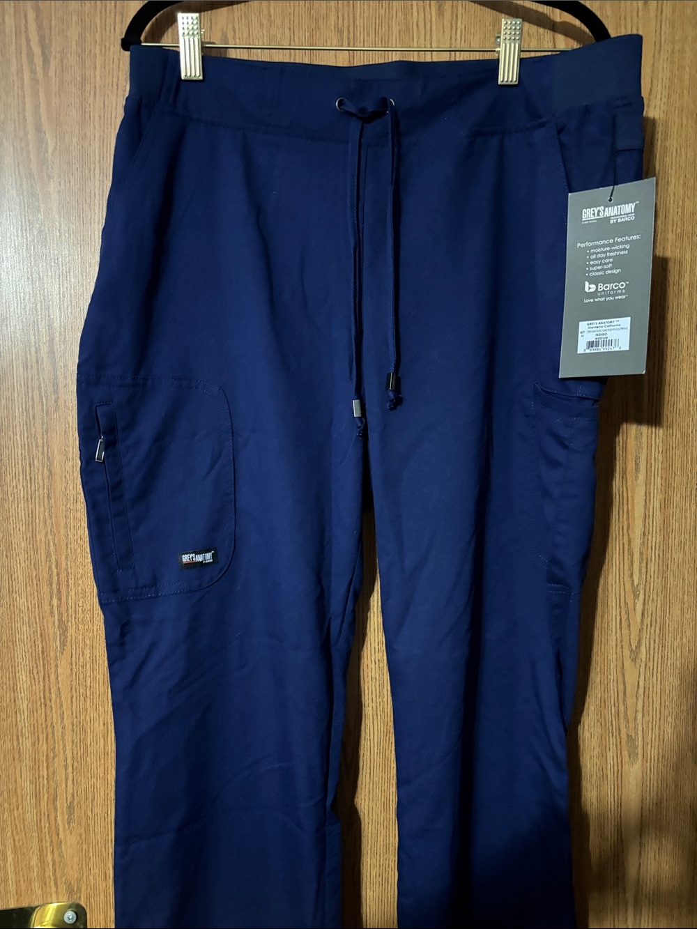 Grey's Anatomy Navy Drawstring Cargo Jogger Scrub Pants